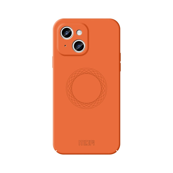For iPhone 15 Plus MOFI Qin Series Skin Feel All-inclusive Silicone Phone Case(Orange)