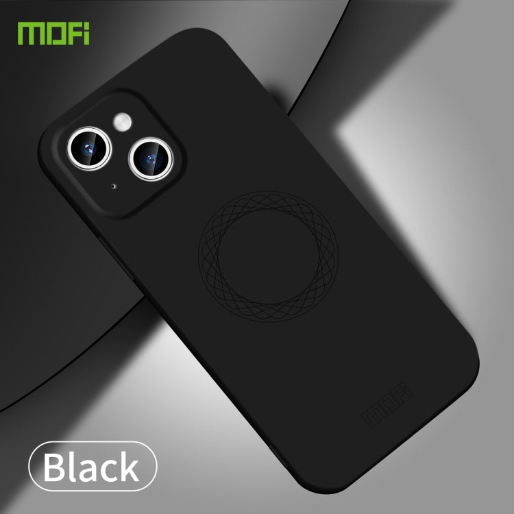 For iPhone 15 MOFI Qin Series Skin Feel All-inclusive Silicone Phone Case(Black)