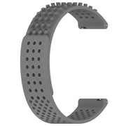 For Huawei Watch 2 20mm Holes Breathable 3D Dots Silicone Watch Band(Grey)