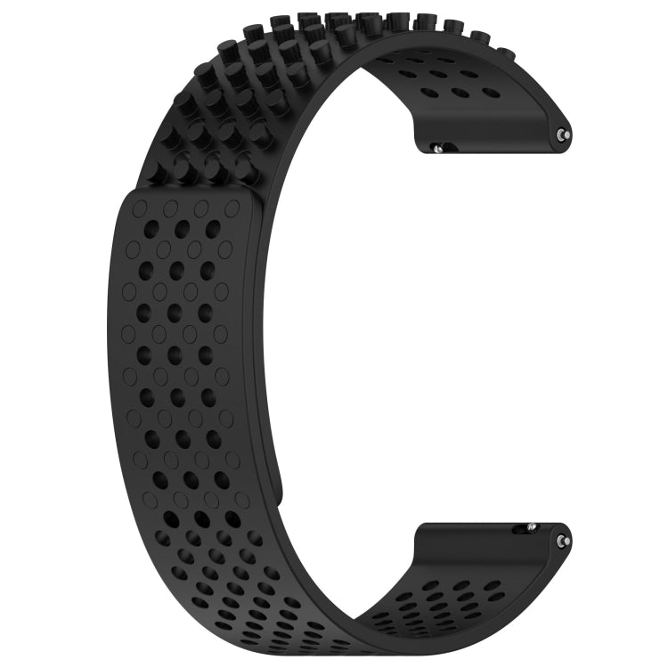 For Huawei Watch 4 Pro 22mm Holes Breathable 3D Dots Silicone Watch Band(Black)