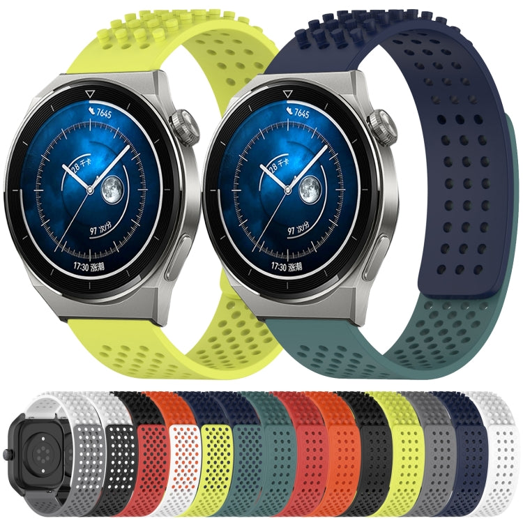 For Huawei Watch Buds 22mm Holes Breathable 3D Dots Silicone Watch Band(Orange)