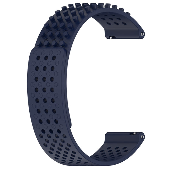 For Amazfit GTR 4 Pro 22mm Holes Breathable 3D Dots Silicone Watch Band(Midnight Blue)