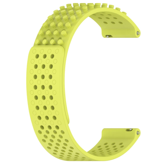 For Amazfit GTR 2 22mm Holes Breathable 3D Dots Silicone Watch Band(Lime Green)