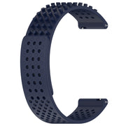 For Amazfit GTR 2 22mm Holes Breathable 3D Dots Silicone Watch Band(Midnight Blue)