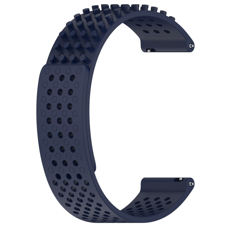 For Amazfit GTR 47mm 22mm Holes Breathable 3D Dots Silicone Watch Band(Midnight Blue)