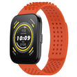 For Amazfit Bip 5 22mm Holes Breathable 3D Dots Silicone Watch Band(Orange) - Watch Bands by PMC TechLife | Online Shopping South Africa | PMC TechLife