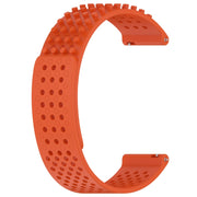 For Garmin Forerunner 255 Music 22mm Holes Breathable 3D Dots Silicone Watch Band(Orange)