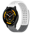 For Garmin Venu 3 22mm Holes Breathable 3D Dots Silicone Watch Band(White+Grey) - Watch Bands by PMC TechLife | Online Shopping South Africa | PMC TechLife