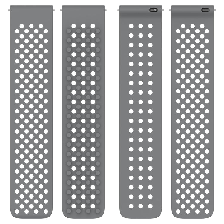 For Garmin Venu 3 22mm Holes Breathable 3D Dots Silicone Watch Band(White+Grey)