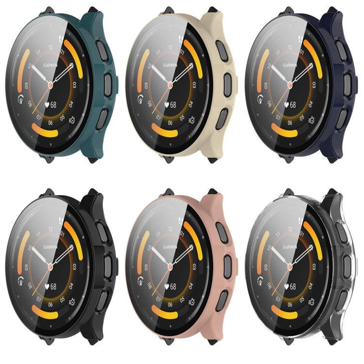 For Garmin Venu 3 PC + Tempered Film Integrated Watch Protective Case(Pink)