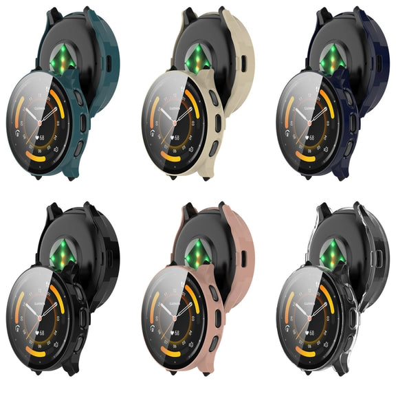 For Garmin Venu 3 PC + Tempered Film Integrated Watch Protective Case(Black)