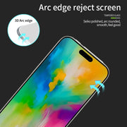For iPhone 16 MOFI 9H 3D Explosion-proof Curved Screen Tempered Glass Film(Black)