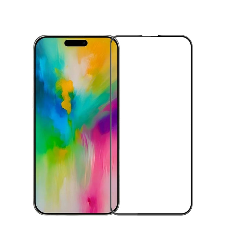 For iPhone 16 Plus MOFI 9H 3D Explosion-proof Curved Screen Tempered Glass Film(Black)