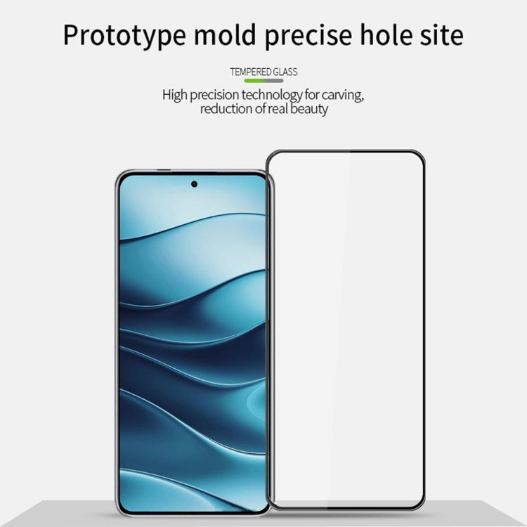 For Xiaomi Redmi Note 14 MOFI 9H 3D Explosion-proof Tempered Glass Film(Black)