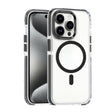For iPhone 15 Pro Dual-color MagSafe TPU Hybrid Clear PC Shockproof Phone Case(Black) - iPhone 15 Pro Cases by PMC TechLife | Online Shopping South Africa | PMC TechLife