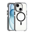 For iPhone 15 Plus Dual-color MagSafe TPU Hybrid Clear PC Shockproof Phone Case(Black) - free shipping - PMC TechLife - Order now!
