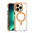 For iPhone 13 Pro Max Dual-color MagSafe TPU Hybrid Clear PC Shockproof Phone Case(Orange) - iPhone 13 Pro Max Cases by PMC TechLife | Online Shopping South Africa | PMC TechLife