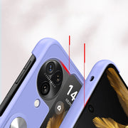 For OPPO  Find N3 Flip Hand Strap Plain Leather Phone Case(Indigo)