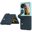 For OPPO Find N3 Flip Wrist-strap Plain Leather Phone Case(Gourin) - Find N3 Flip Cases by PMC TechLife | Online Shopping South Africa | PMC TechLife | Buy Now Pay Later Mobicred