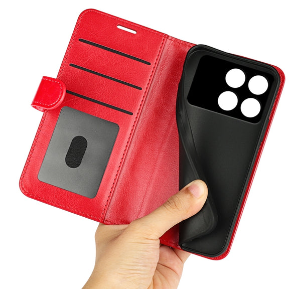 For Xiaomi Redmi K70 R64 Texture Horizontal Flip Leather Phone Case(Red)
