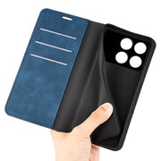 For Xiaomi Redmi K70 Retro-skin Magnetic Suction Leather Phone Case(Dark Blue)