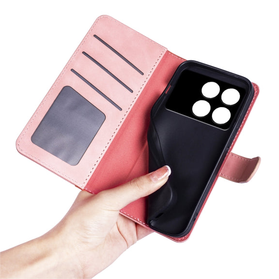 For Xiaomi Redmi K70 Stitching Horizontal Flip Leather Phone Case(Red)