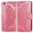 For iPhone 16e Butterfly Love Flower Embossed Leather Phone Case(Pink) - iPhone 16e Cases by PMC TechLife | Online Shopping South Africa | PMC TechLife | Buy Now Pay Later Mobicred