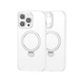 For iPhone 15 Pro Max 360 Magsafe Ring Holder TPU Hybrid PC Phone Case(White) - iPhone 15 Pro Max Cases by PMC TechLife | Online Shopping South Africa | PMC TechLife