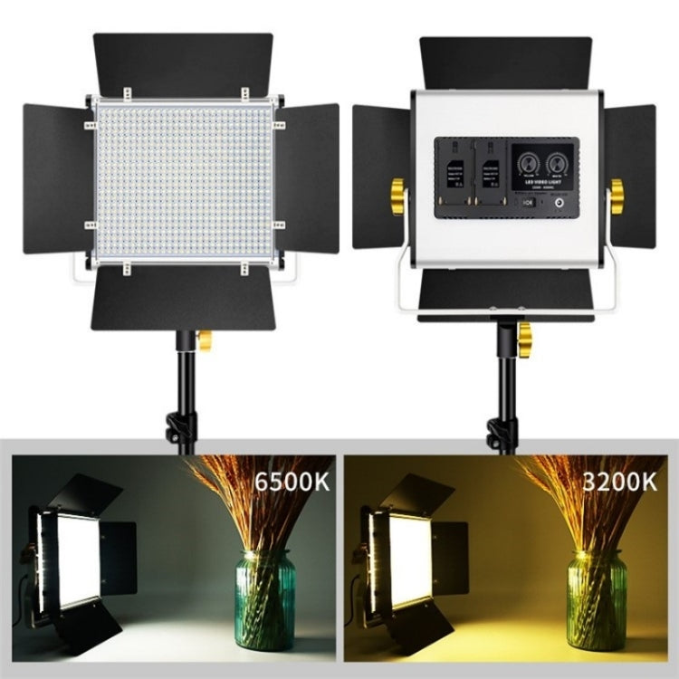 VLOGLITE W660S For Video Film Recording 3200-5600K Lighting LED Video Light with Tripod, Plug:EU Plug