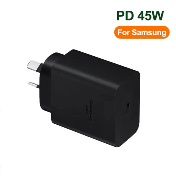M135 PPS / PD 45W USB-C / Type-C Port Fast Charger, AU Plug(Black)