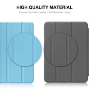 For Redmi Pad SE 11.0 ENKAY Tri-fold Custer Texture Leather Smart Tablet Case(Purple)