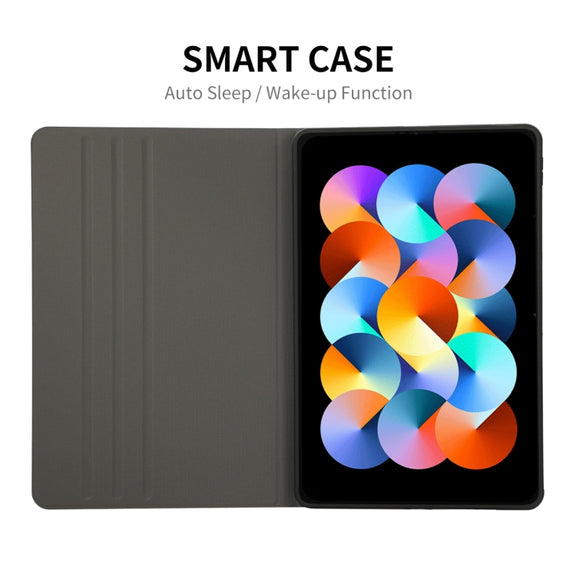 For Redmi Pad SE 11.0 ENKAY Leather Stand Smart Tablet Case(Red)