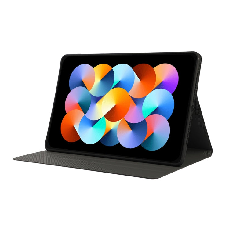 For Redmi Pad SE 11.0 ENKAY Leather Stand Smart Tablet Case(Cyan)