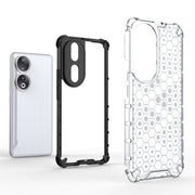 For Honor 90 Shockproof Honeycomb Phone Case(Black)