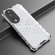 For Honor 90 Shockproof Honeycomb Phone Case(White)