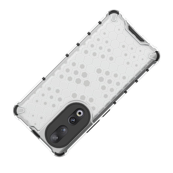 For Honor 90 Shockproof Honeycomb Phone Case(White)