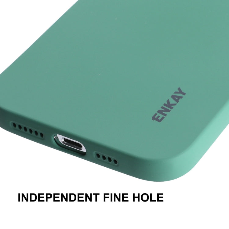 For iPhone 15 Pro Max ENKAY Liquid Silicone Soft Shockproof Phone Case(Black)
