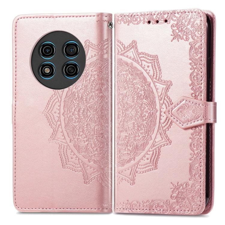For Ulefone Note 15 Mandala Flower Embossed Leather Phone Case(Rose Gold)