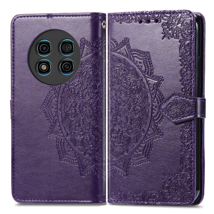 For Ulefone Note 15 Mandala Flower Embossed Leather Phone Case(Purple)