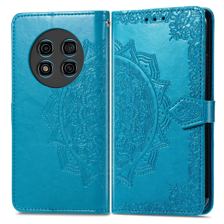For Ulefone Note 15 Mandala Flower Embossed Leather Phone Case(Blue)