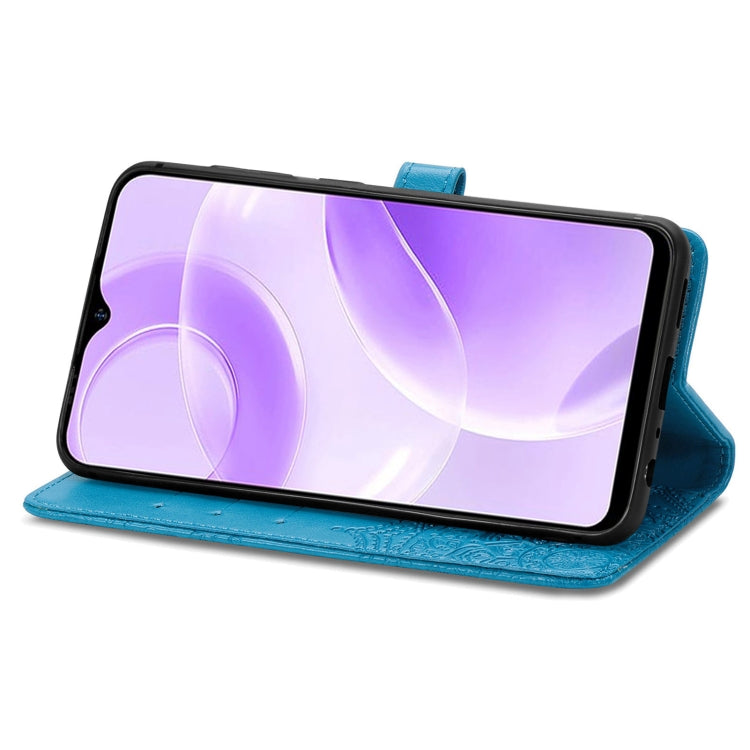For Ulefone Note 15 Mandala Flower Embossed Leather Phone Case(Blue)
