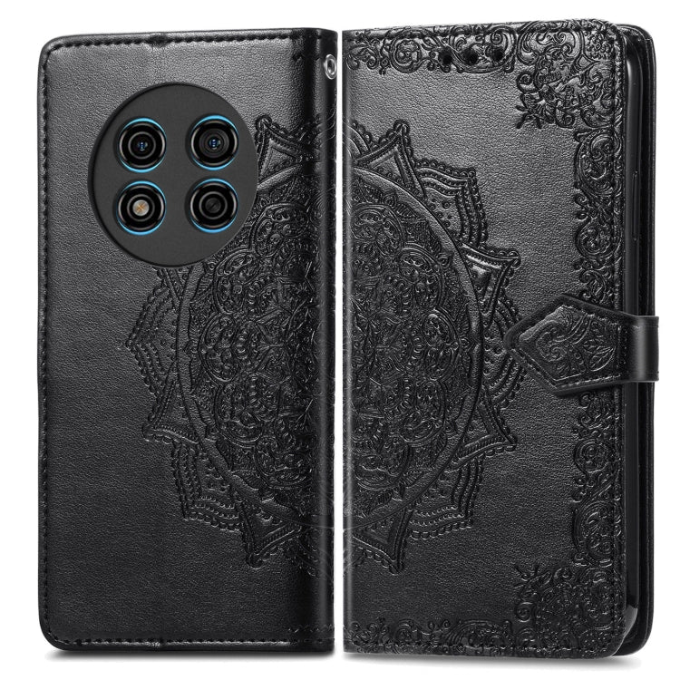 For Ulefone Note 15 Mandala Flower Embossed Leather Phone Case(Black)