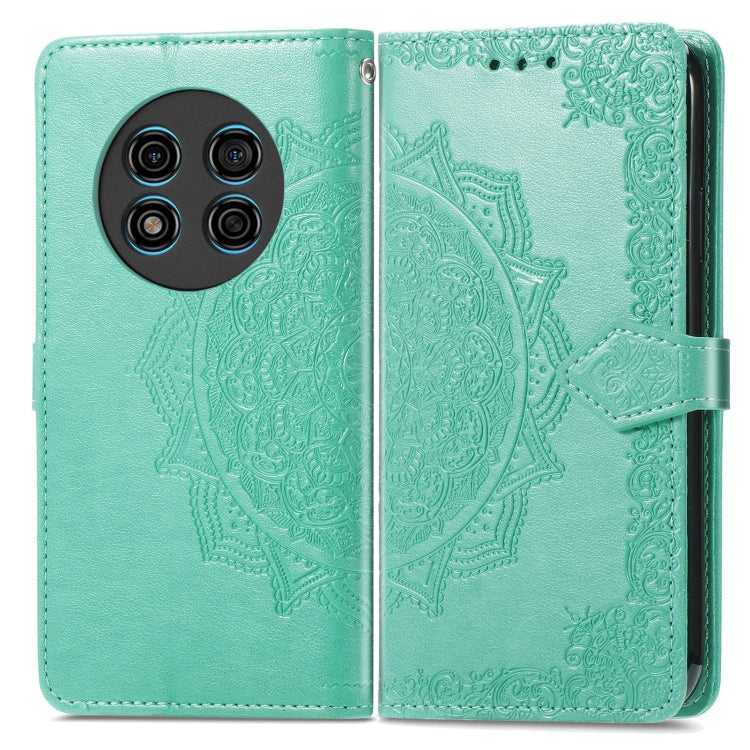 For Ulefone Note 15 Mandala Flower Embossed Leather Phone Case(Green)