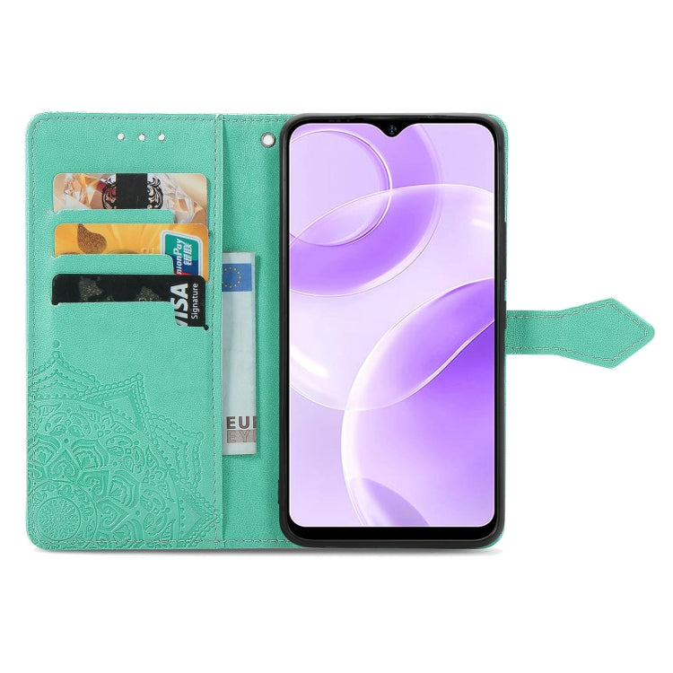For Ulefone Note 15 Mandala Flower Embossed Leather Phone Case(Green)