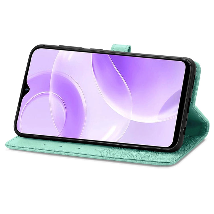 For Ulefone Note 15 Mandala Flower Embossed Leather Phone Case(Green)