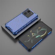 For Redmi K60 Ultra Shockproof Honeycomb Phone Case(Blue)