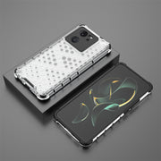 For Xiaomi 13T Shockproof Honeycomb Phone Case(White)
