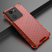 For Xiaomi 13T Pro Shockproof Honeycomb Phone Case(Red)