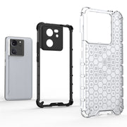 For Xiaomi 13T Pro Shockproof Honeycomb Phone Case(Red)