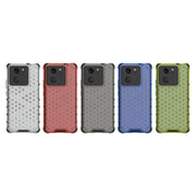 For Xiaomi 13T Pro Shockproof Honeycomb Phone Case(Red)